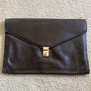Vintage Mark Cross Leather Oversized Clutch or Portfolio Case